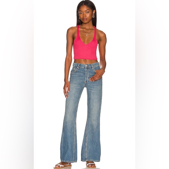 Free People New Dawn Jeans High Rise Flares Belgrade Blue New Size 29 - Picture 10 of 12